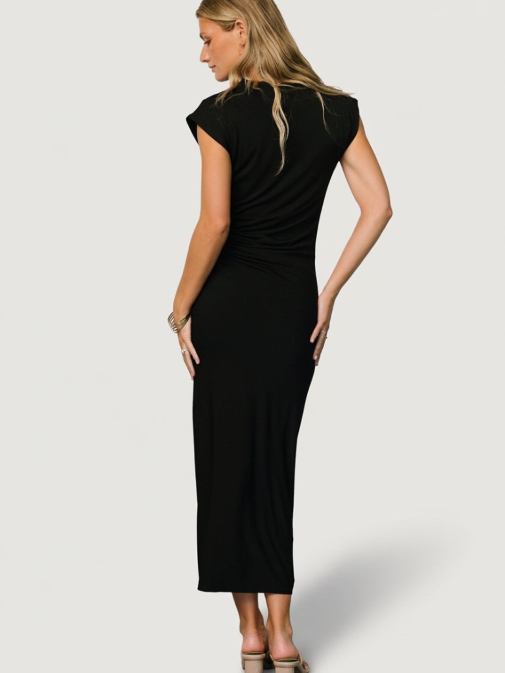 Baltic Born Sasha Ruched Maxi Dress | Black Size LL - Picture 9 of 10